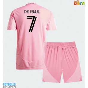 Billiga Inter Miami Rodrigo De Paul #7 Hemmatröja Barn 2026-27 Kortärmad (+ Korta byxor)